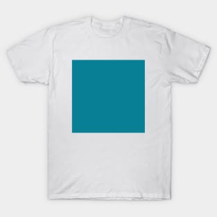 Solid Blue Deep Blue Ocean Monochrome Minimal Design T-Shirt